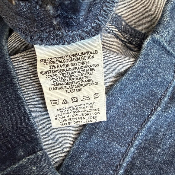 Free People Livin' It Up Denim Boho Festival Mini Skirt in Faded Indigo - Picture 5 of 5